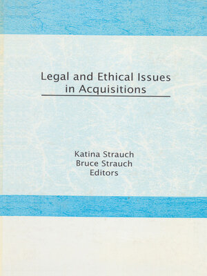 cover image of Legal and Ethical Issues in Acquisitions